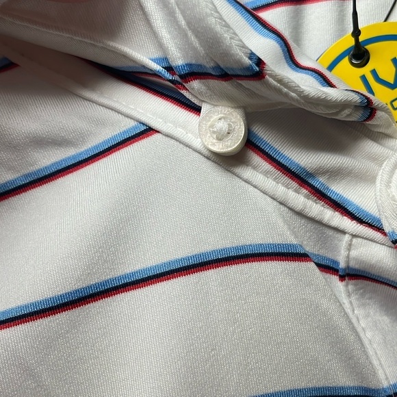 Ralph Lauren RLX white, blue and red stripes classic fit performance polo sz XL - Picture 5 of 8